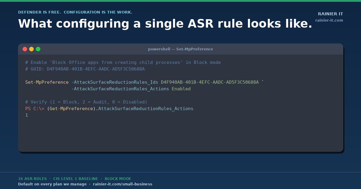 ASR rule in Powershell