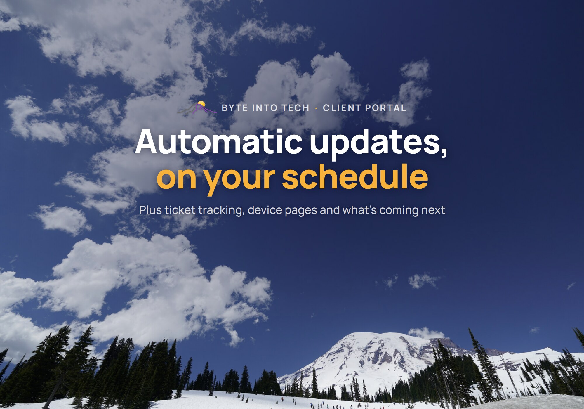 Automatic updates, on your schedule: Byte Into Tech title card
