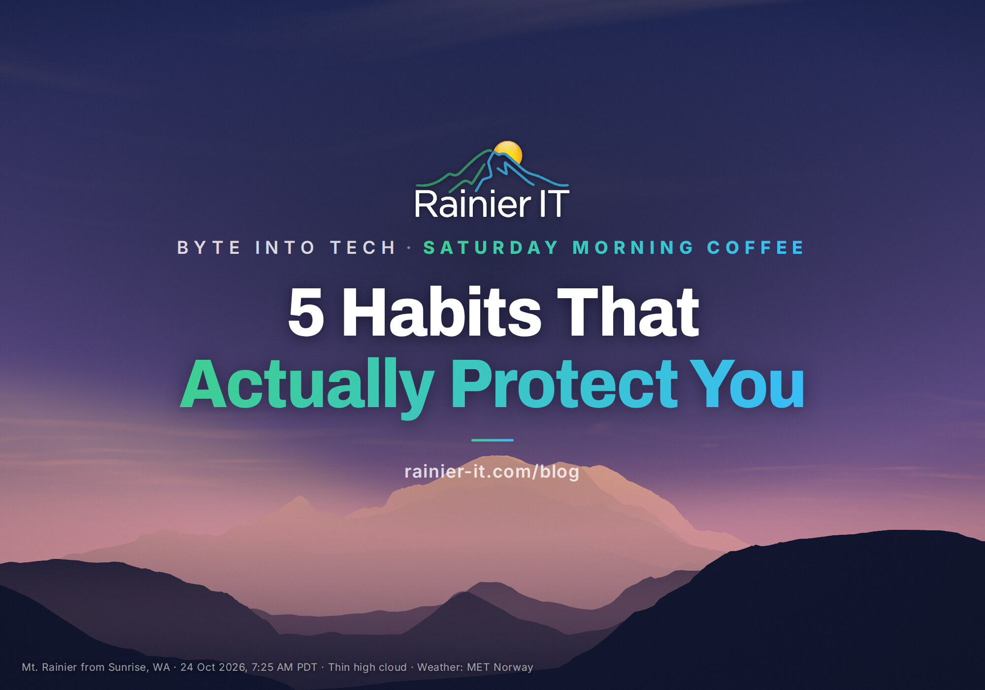 ☕ Saturday Morning Coffee: 5 Cybersecurity Habits That Will Actually Protect Your Business