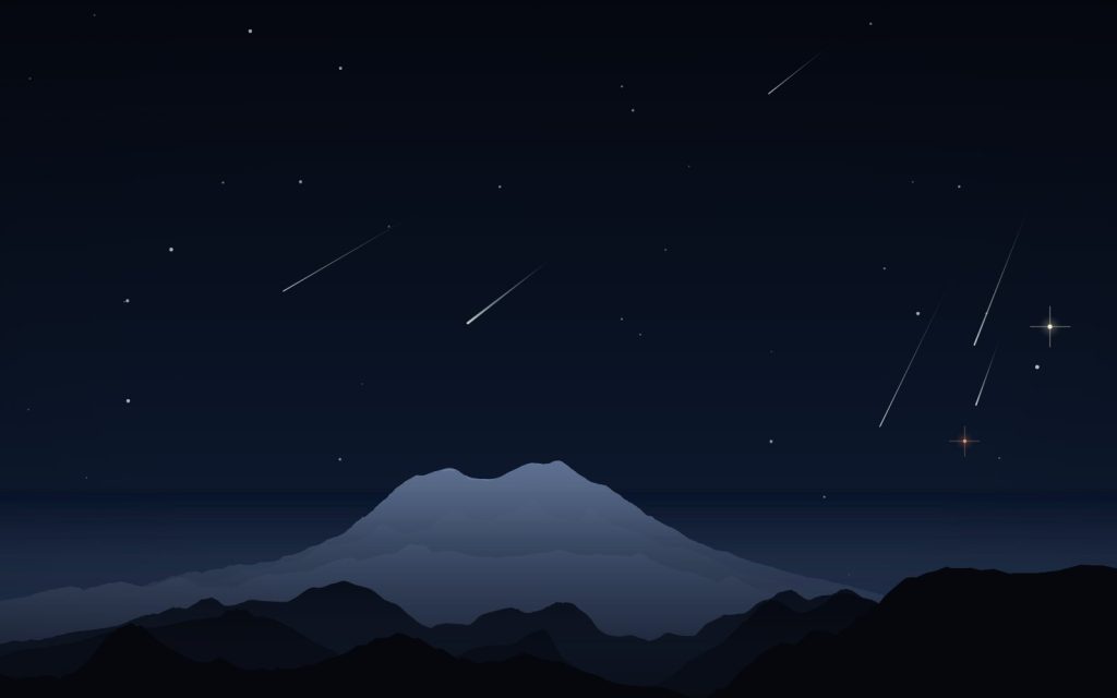 Mt. Rainier from Gobblers Knob, WA · 13 Dec 2026, 11:30 PM PST · Clear · Jupiter + Mars · Geminid meteor shower · example weather