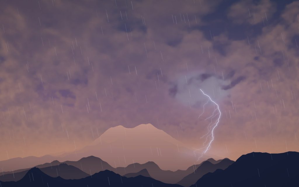 Mt. Rainier from Gobblers Knob, WA · Thunderstorm at dusk · example sky